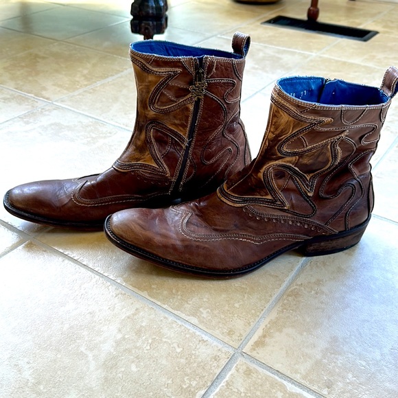 Mark Nason Rock Lives Italian Leather wingtip boots, size 11 - Picture 2 of 6